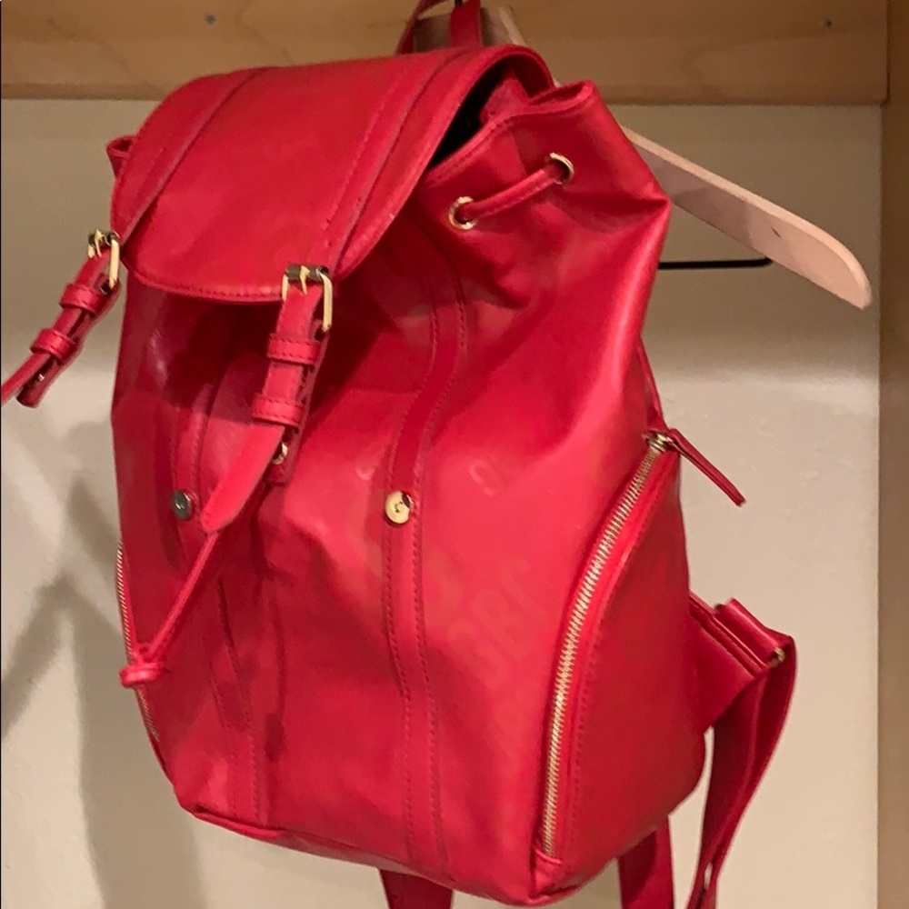 Red Guess bag.